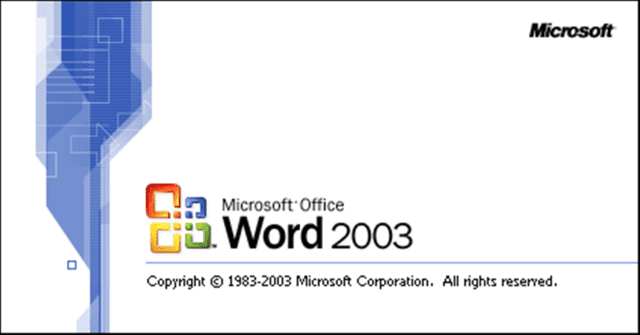 Microsoft Word 2003 Splash Screen (2003)
